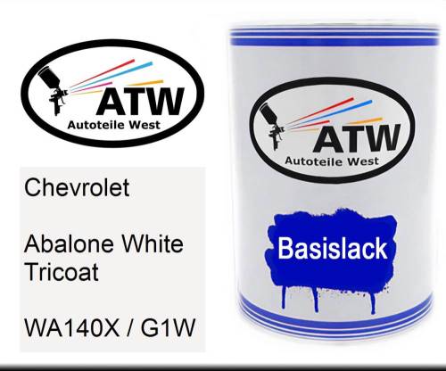 Chevrolet, Abalone White Tricoat, WA140X / G1W: 500ml Lackdose, von ATW Autoteile West.